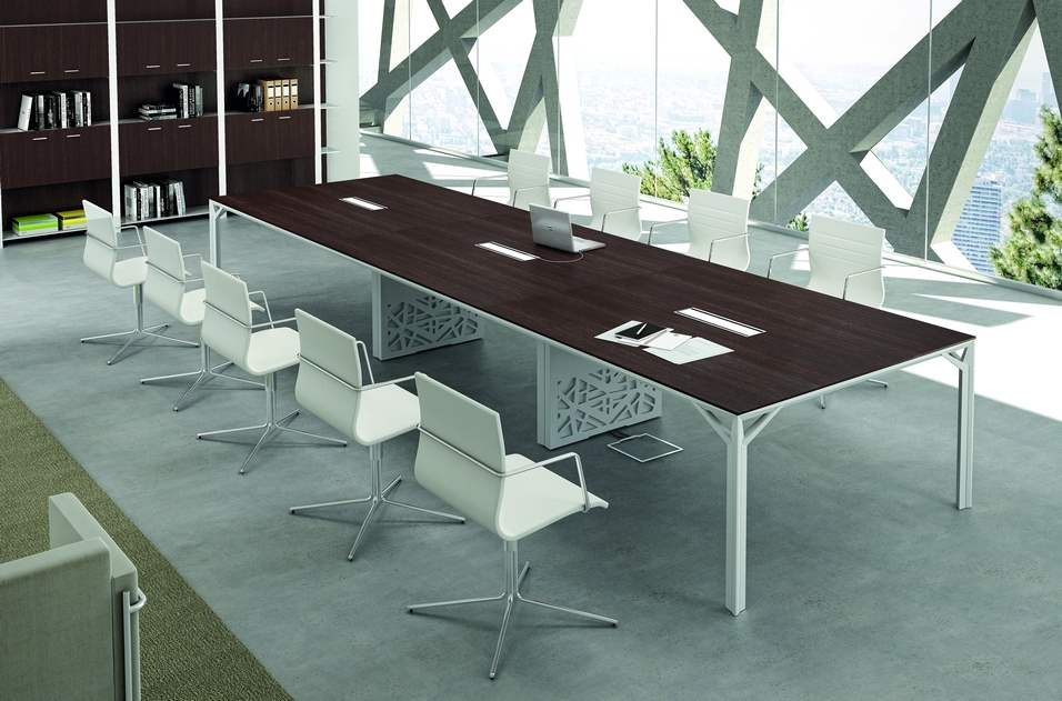 Bureau de direction en mélamine ou verre laqué - Charmant, rigoureux et simple - X8_6