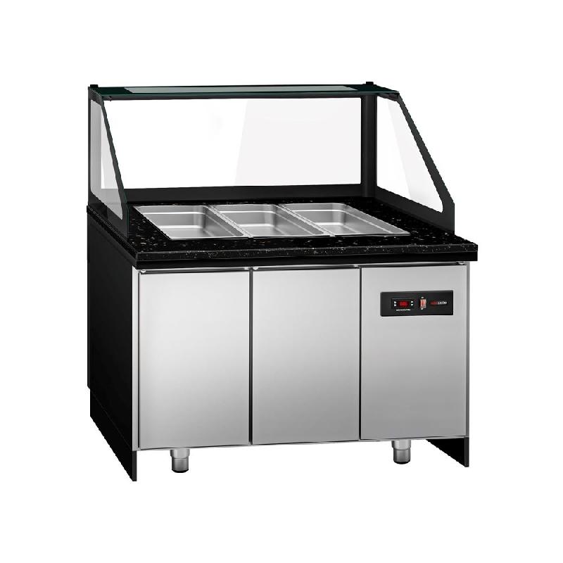 Saladette TORONTO - L1250 mm - Noire - 2 portes - 3x GN 1/1 - P900_6