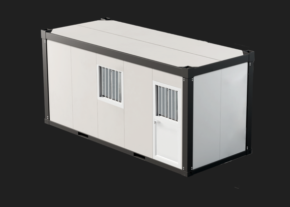 Bungalow sanitaire en container modulable et isolé de 20 pieds - 6x2,5m, 15m² - Eurobox_6
