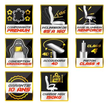 Fauteuil de bureau haute qualité - ORAXEAT MX850 Noir - Mousse haute densité - Réf : ORX_MX850_BKBK_6