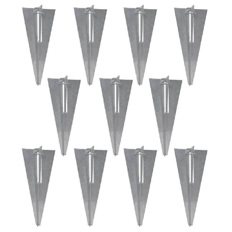 Vidaxl clôture à mailles losangées et poteaux acier galvanisé 25x1 m 141507_6