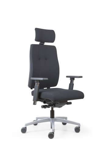 Fauteuil ergonomique 24h/24 - SAX 24 - Mécanisme synchro, accoudoirs 4D, support lombaire réglable_6