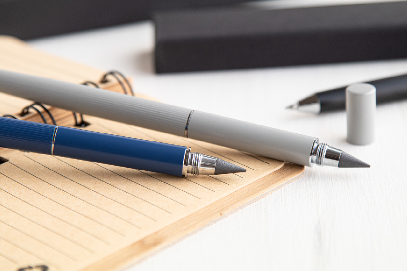 Stylo sans encre - Stylo à bille twist 2 en 1 en métal - Avec boîte cadeau noire et pointe en alliage métallique_6