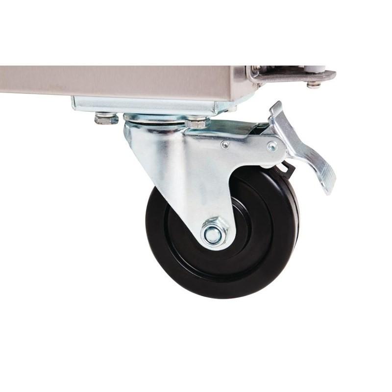 Comptoir de préparation réfrigéré GN avec pare-haleine Série U 2 portes CT393 Polar_6