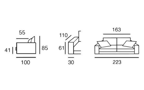 Canapé 3 places Chambord 223 cm - Home Spirit - Moelleux et élégance avec coussins en plumes_6