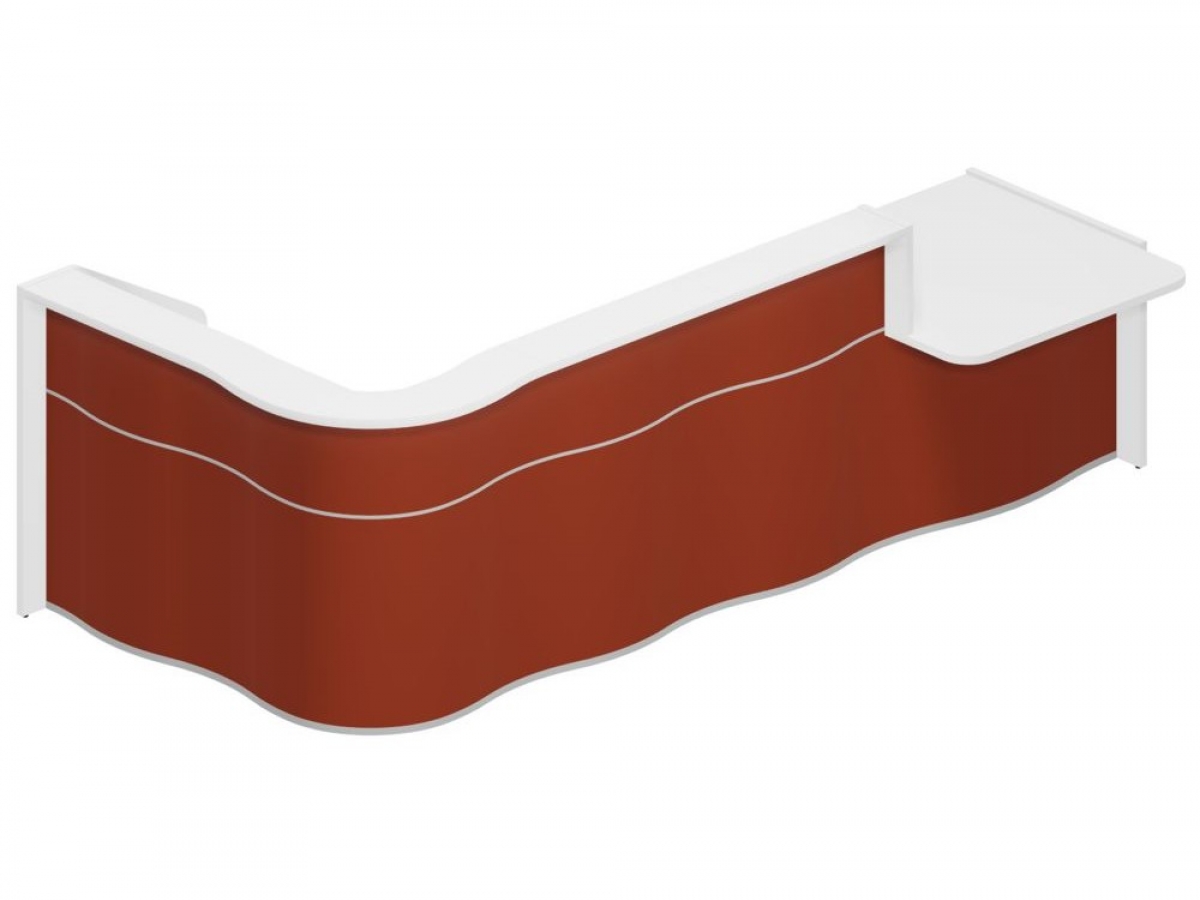 Banque d'accueil moderne et élégante WAVE - Design ondulé et configurations personnalisées_6