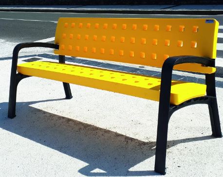 Banc public Modo en plastique 100% recyclable - traité anti-UV, anti-graffitis, sans entretien - 170 cm_6