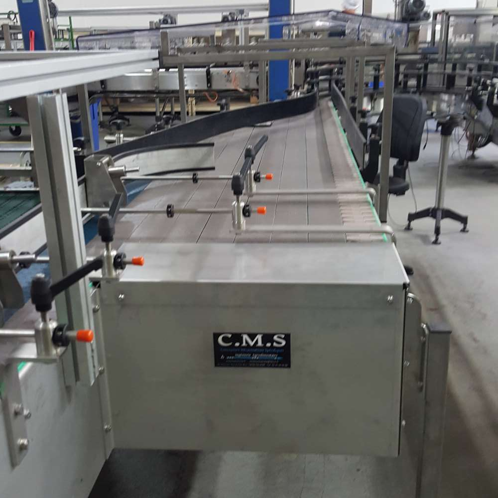 Convoyeur d'accumulation et aligneur en inox, 30000 bouteilles par heure, pour l'agroalimentaire, le pharmaceutique et la cosmétique - cms_6