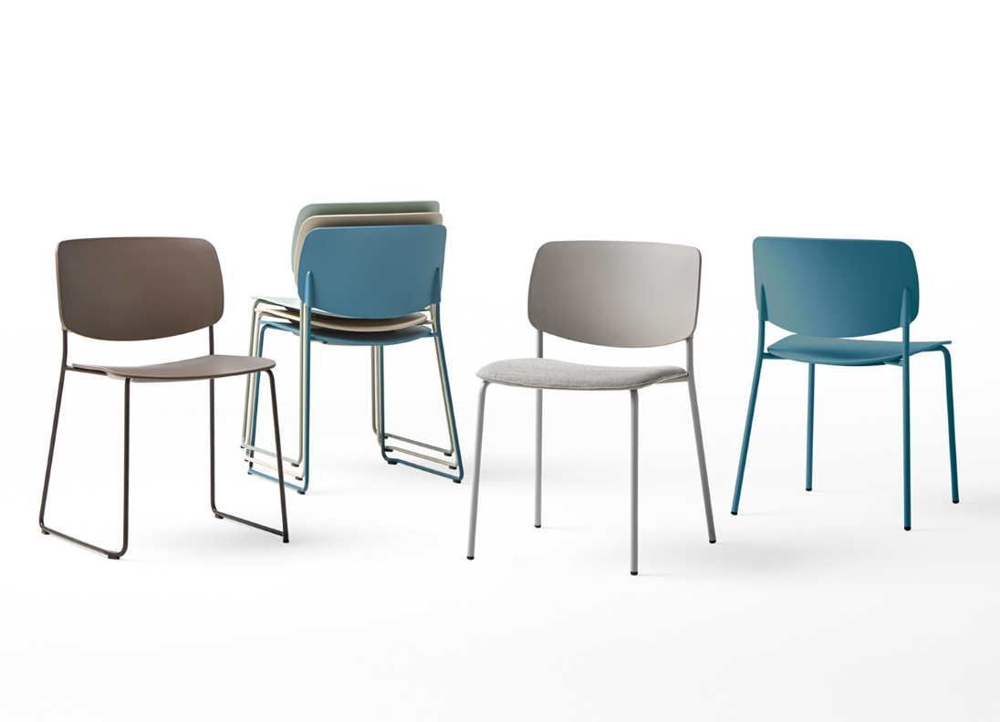 Chaise KARYN - design polyvalent et contemporain - assise et dossier en polypro, bois ou tapissés - empilable_6