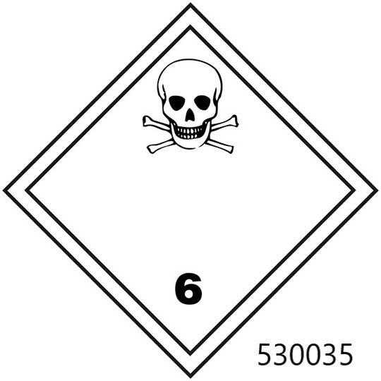 Étiquette matières dangereuses - 530037 – 10 x 10 cm - 