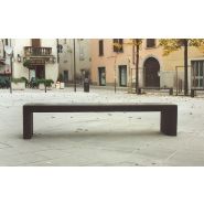 Banc droit public en béton moderne Linea - monobloc avec fibres projetées et haute résistance_6