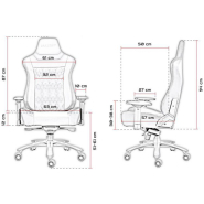 Fauteuil de bureau confortable et réglable - Inclinaison du dossier jusqu'à 160° - ORAXEAT XL800 Bleu - Réf : ORX_XL800_BKBLU_6