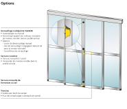 Porte coulissante anti-effraction avec serrure à crochet intégrée
