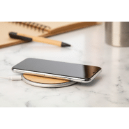 Chargeur rapide sans fil 15W - boîtier aluminium recyclé et bambou - câble USB inclus_6