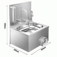 Lave-mains à commmande fémorale avec distributeur de savon | P 300 mm_6