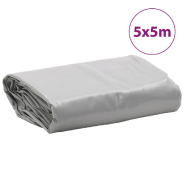 Vidaxl bâche gris 5x5 m 650 g/m² 156046_6