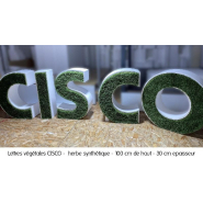 Lettres et/ou logo végétal 3D en polystyrène - Mousse pour l'intérieur uniquement, Vert naturel_6