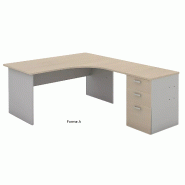 Bureau d'angle compact pied panneau avec caisson hauteur bureau So Vigo_6
