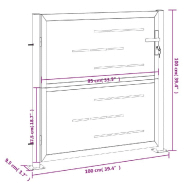 Vidaxl portail de jardin 100x100 cm acier inoxydable 376481_6