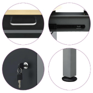 Vidaxl établi noir 160x60x85 cm acier 145348_6