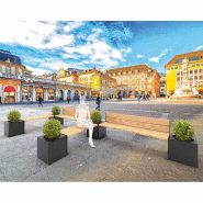 Bancs ligne KUB acier et bois_6