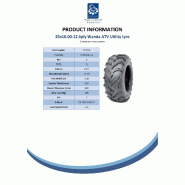 Pneus Quad 25x10-12  25x11-12 6ply Emarked road legal ATV extra large - lot de 4_6