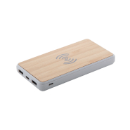 Power bank en bambou - 8000 mAh - 2 ports USB et chargeur USB-C - Couleur naturelle_6
