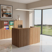 Bureau d'accueil Delta First monocolor - Mobel Linea - 164, Acacia foncé_0