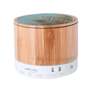 Enceinte Bluetooth en bambou - Fonction mains libres - Radio FM - Batterie rechargeable intégrée_6