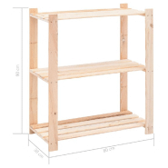 Vidaxl étagères de rangement à 3 niveaux 10 pcs 80x38x90 cm pin 150 kg 3051120_6