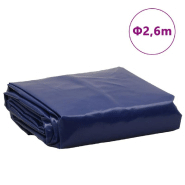 Vidaxl bâche bleu ø 2,6 m 650 g/m² 156222_6