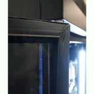 Vitrine réfrigérée murale 3 portes en noire intégral sur roulettes_6