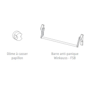 Porte simple sur-mesure anti-effraction CR4 avec pare-balles FB7, pleine ou vitrée - Metal Quartz_6