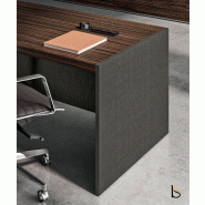 Bureau de Direction E9 - Officity - 205, Noyer américain, Sous-mains anthracite: oui_6