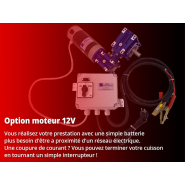 Tournebroche double professionnel avec faible consommation de bois