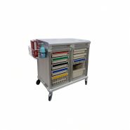 Chariot de soin hospitalier Weecart - 2 colonnes, configuration modulable pour stockage et transfert de médicaments et instruments_6