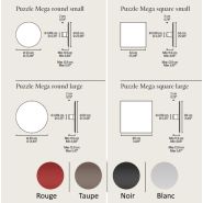 Applique ou plafonnier LED PUZZLE-MEGA - formes géométriques rondes et carrées, finitions mattes, dimensions variées_6