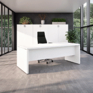 Bureau de direction TAK plateau rectangulaire - Mobel Linea - 180, Blanc_0
