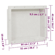 Vidaxl niche de douche blanc mat 41x51x10 cm 151393_6