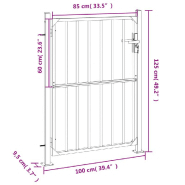Vidaxl portail de jardin 100x125 cm acier inoxydable 376470_6