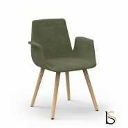 Chaise visiteurs RAN pieds bois - Mobel linea. - Agave_6