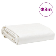 Vidaxl bâche blanc ø 3 m 650 g/m² 156232_6
