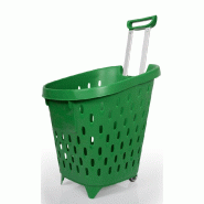 Panier magasin 56 litres à 4 roulettes - Vert Pantone 382C, Vert Pantone 382C_6