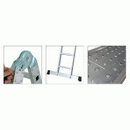 Échelle transformable multi-positions Centaure - Aluminium, plateforme 4x3, articulations automatiques, charge 150 kg_6