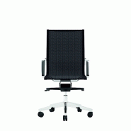 Fauteuil direction DIVA - finition cuir - structure acier chromé - dossier avec appui-tête_6