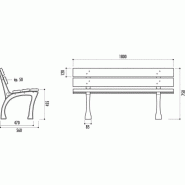 Banc GLASGOW plastique recyclé_6