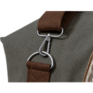 Sac de sport en toile - compartiment zippé - poche frontale - bandoulière réglable - gris foncé - 670 gr_6