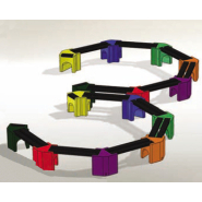 Bancs enfants en forme de cercle - Plastique recyclé, couleurs vives - Modèles 12 et 18 places_6