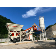 Centrale à béton mobile 60 m³ - Malaxeur Twinshaft 1500/1000 L - Trémie d'agrégats 36 m³ - Silo à ciment 100 tonnes_6