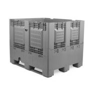 Caisse palette pliable en plastique - 120 x 100 cm - Hauteur 80 à 125 cm - Capacité 681 à 1174 litres - Fond et parois pleins ou ajourés_7